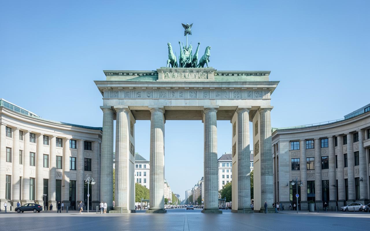 Berlin'de Brandenburg Kapısı