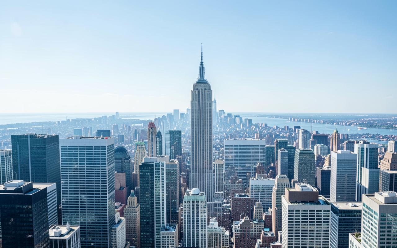New York Manhattan şehir silüeti